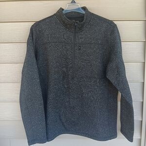 Mens F/X Fusion Quarter Zip Gray Sweatshirt. Size XXL